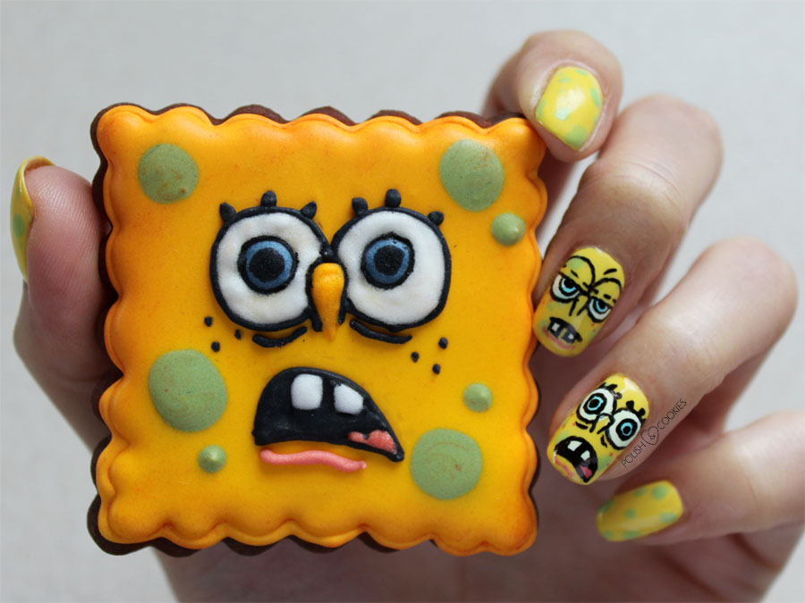 Sponge Bob Nails Nail art TUTORIAL paznokcie
