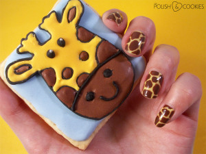 ciasteczka dla dzieci żyrafa paznokcie