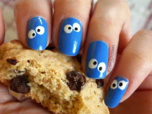 Cookie Monster Nails