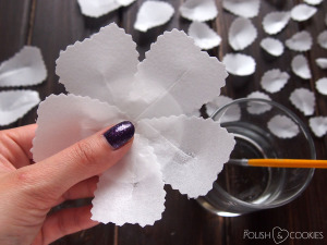 kwiaty z papieru jadalnego